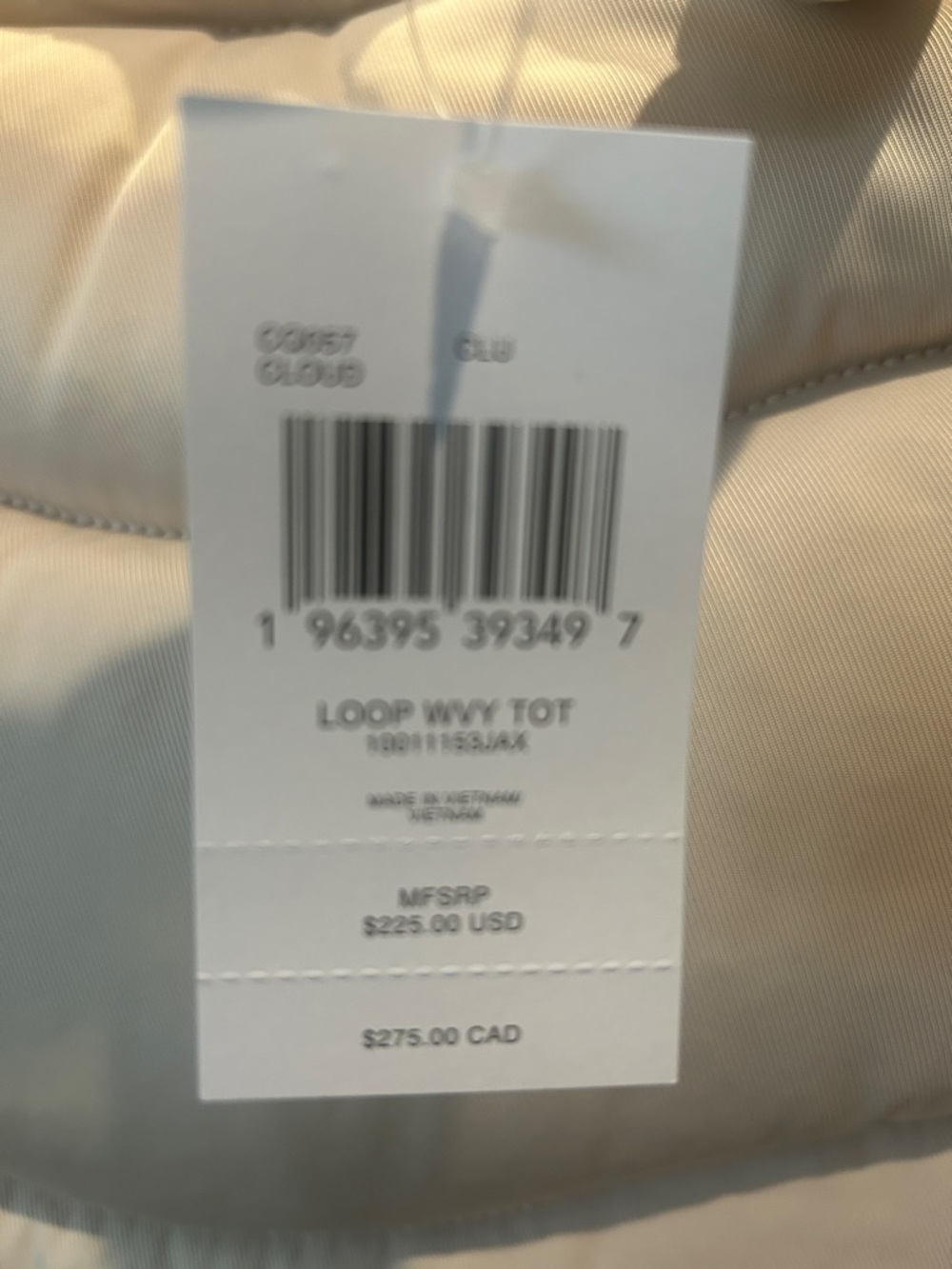 Coach “Let us take a trip” Quilted Cream Tote with Aqua Coachtopia Tag - Picture 5 of 12